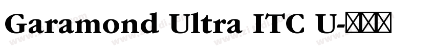 Garamond Ultra ITC U字体转换